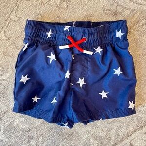 Cat & Jack Baby Boy Star Swim Trunks - Size 12 months - Navy and White